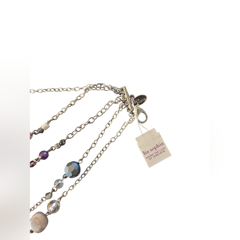 Lia Sophia Multi-Strand Necklace Statement Necklace - Picture 3 of 4